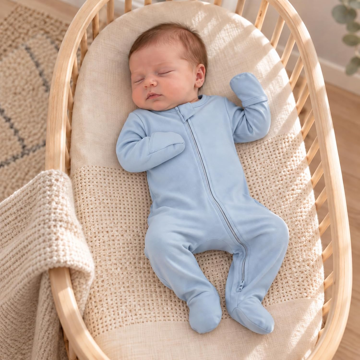 Thumbnail 6 de Aablexema Organic Cotton Baby Footie Pajamas, 3-Piece Set with 2-Way Zippers