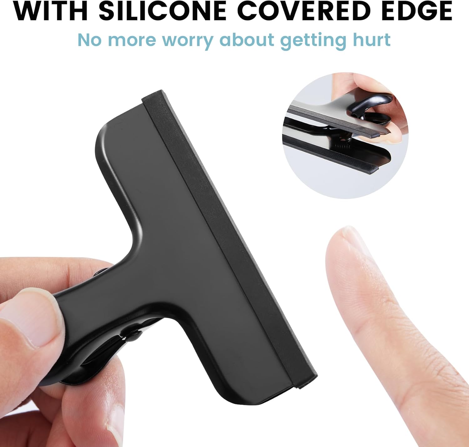 Thumbnail 2 de House Again 12 Pack Stainless Steel Chip Bag Clips with Silicone Covers