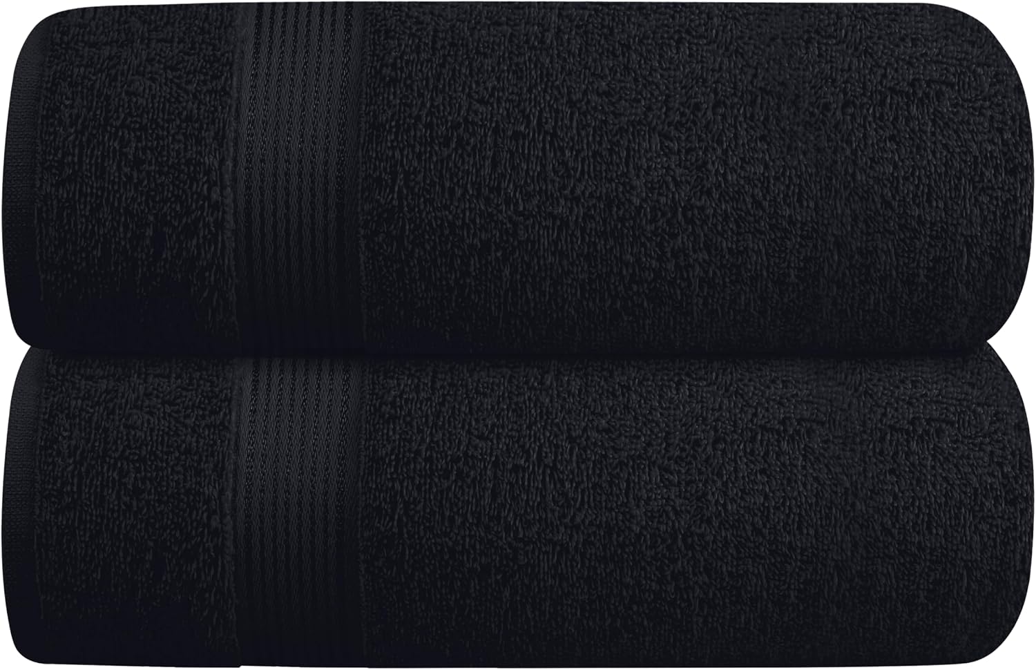 Detalle de Belizzi Home 70147 Cotton Bath Towels, 2-Pack, 28 x 55 Inches, Black
