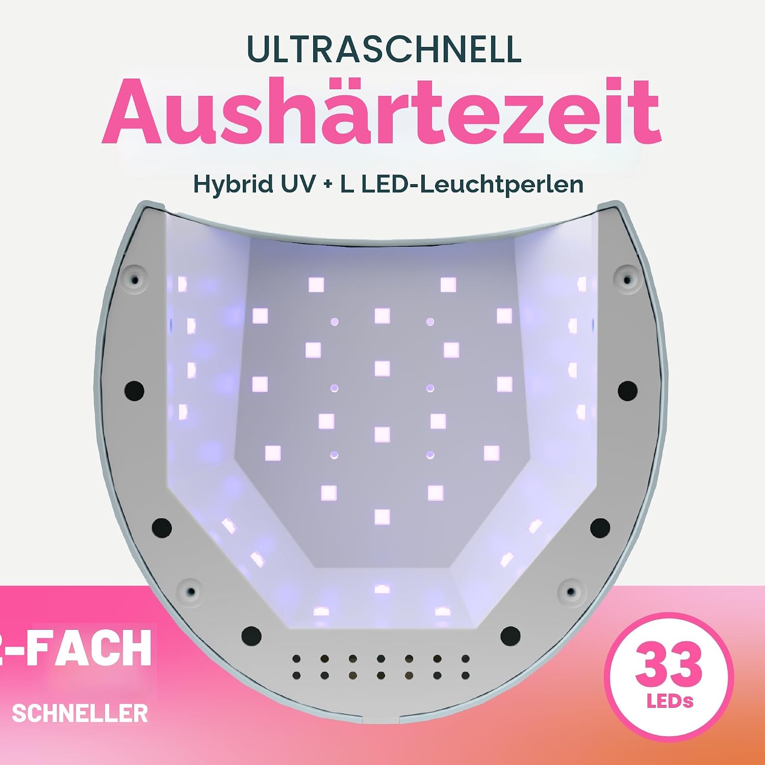 Detalle de SUNUV SUN2C UV LED Nageltrockner 33LEDs