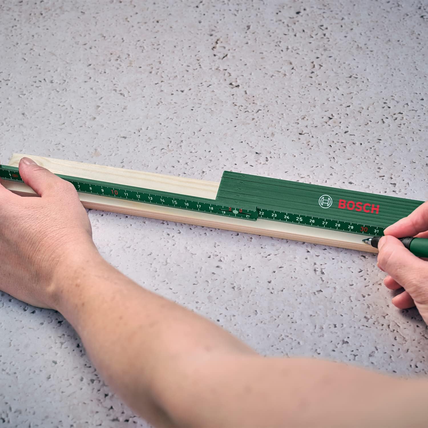 Detalle 2 de Bosch måttstock 2 m – glasfiberförstärkt nylon och dubbelsidig skala