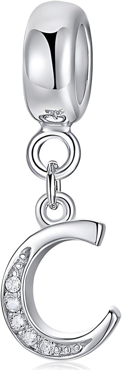 Thumbnail 6 de XWN Buchstabe Charm Anhänger A–Z aus 925er Sterlingsilber – kompatibel mit Pandora und europäischen Armbändern