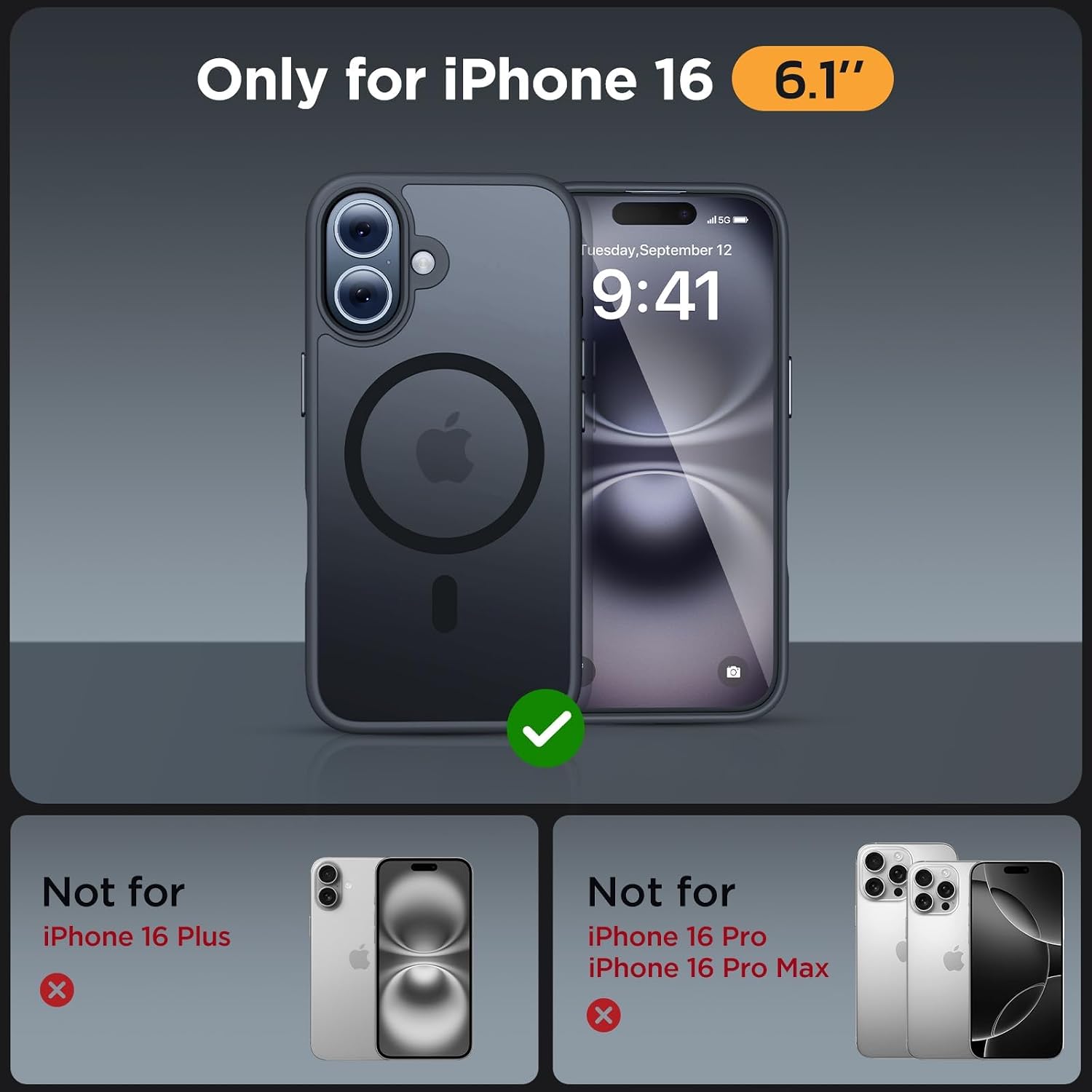 Detalle 2 de Miracase Magnetic iPhone 16 case 6.1"