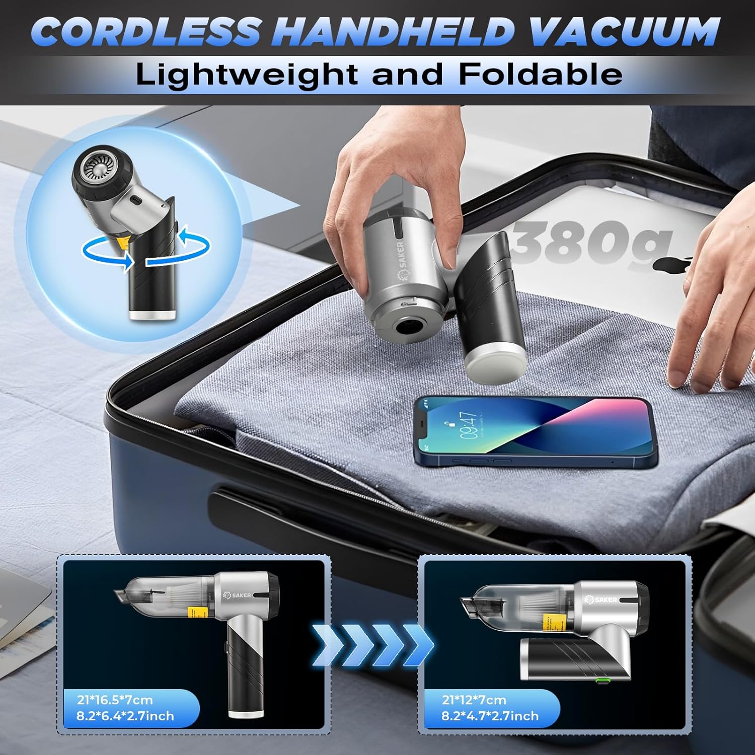 Thumbnail 6 de Saker HL132 Handheld Vacuum 17000PA 🧹