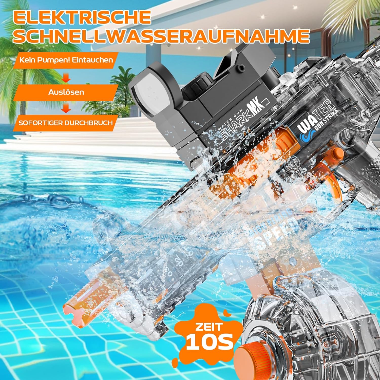 Thumbnail 4 de Wasserpistole UMP45 elektrisch mit LED