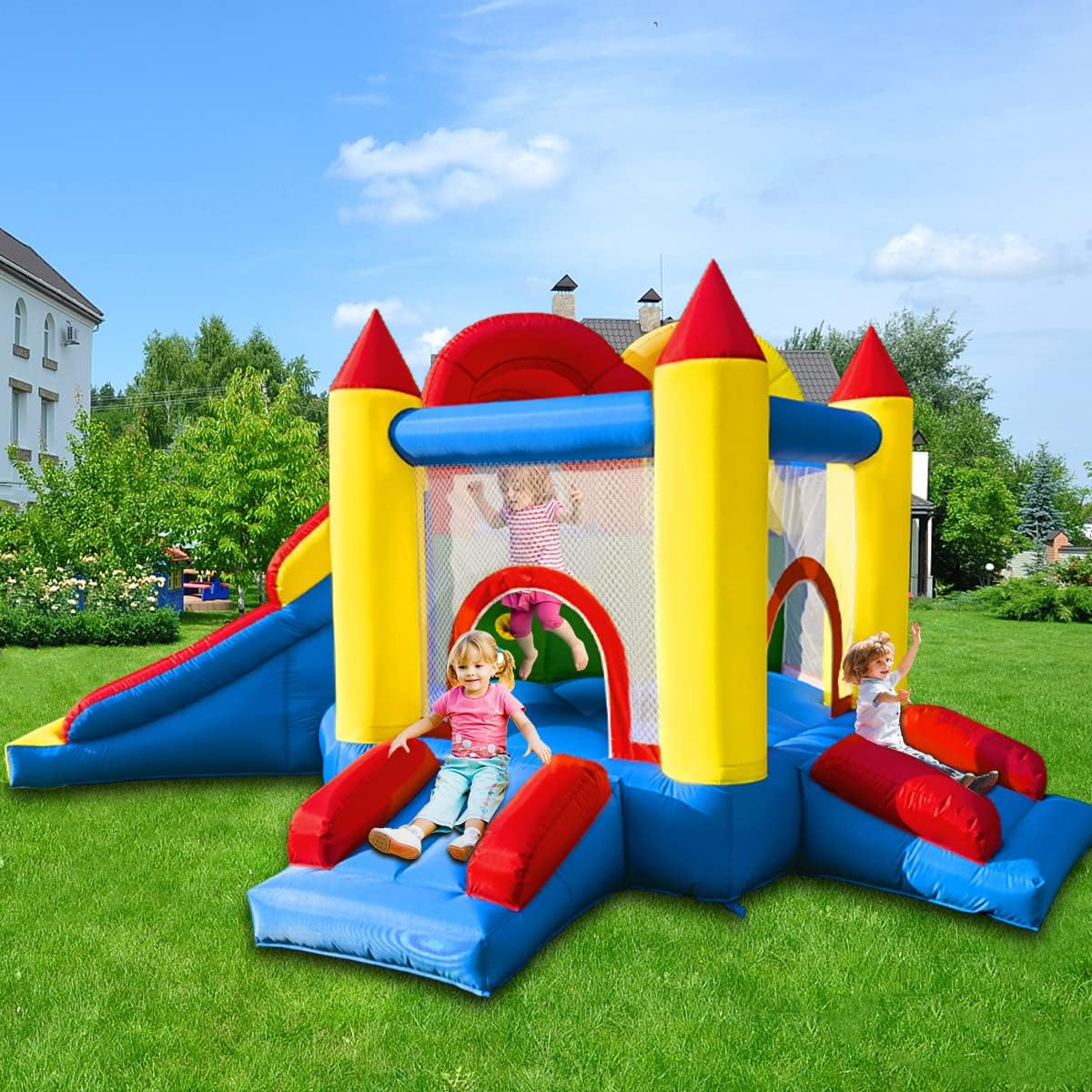 Thumbnail 1 de Baralir Bouncy Castle with 3 Slides — Inflatable Jump Centre for Kids (Indoor & Outdoor)