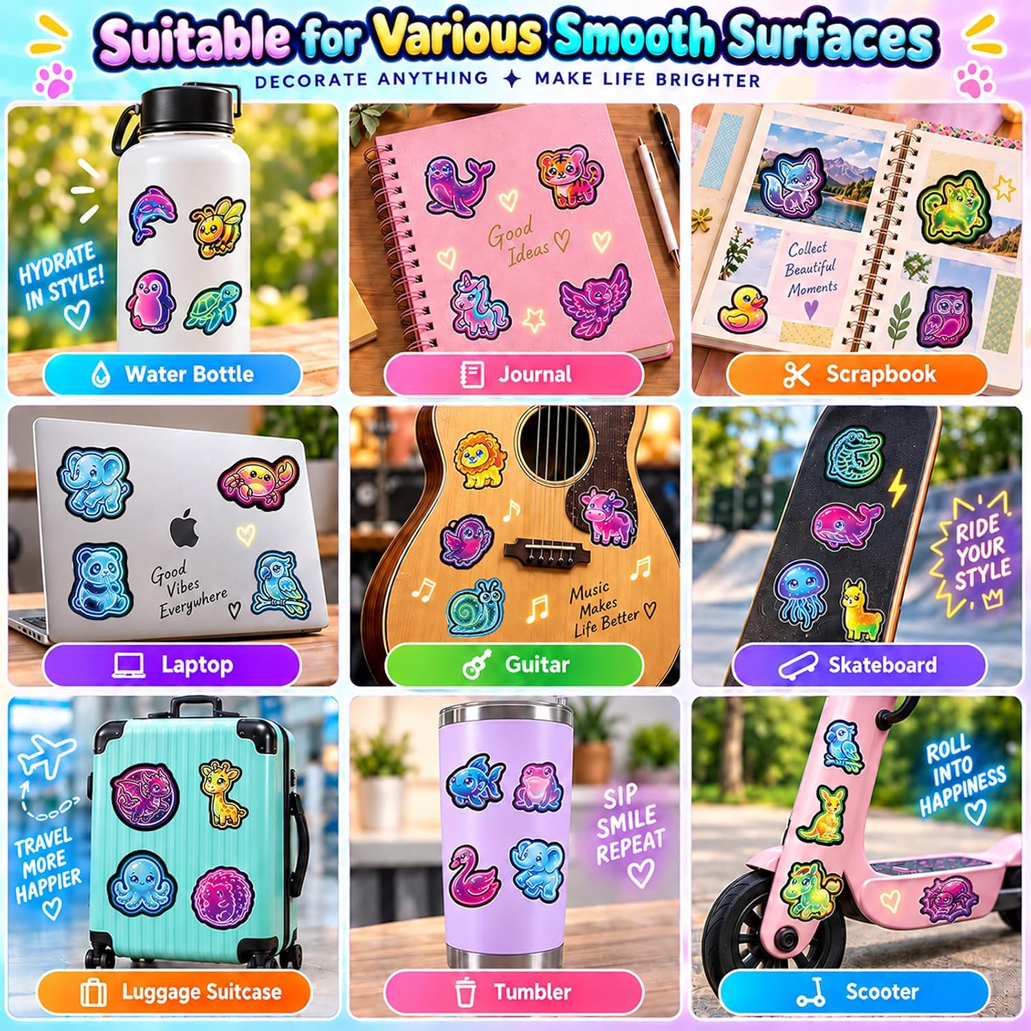 Detalle 1 de Animal Stickers 56-Piece Pack