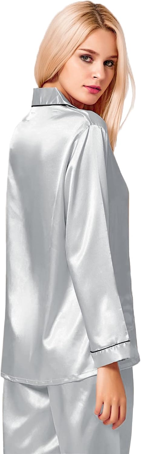 Thumbnail 4 de SWOMOG Silk Satin Pajamas Set XS-3XL 🌙