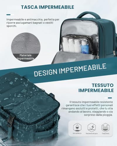 Detalle de HPLQQ Zaino 40x30x20 cm per Ryanair – Zaino da Viaggio a Mano
