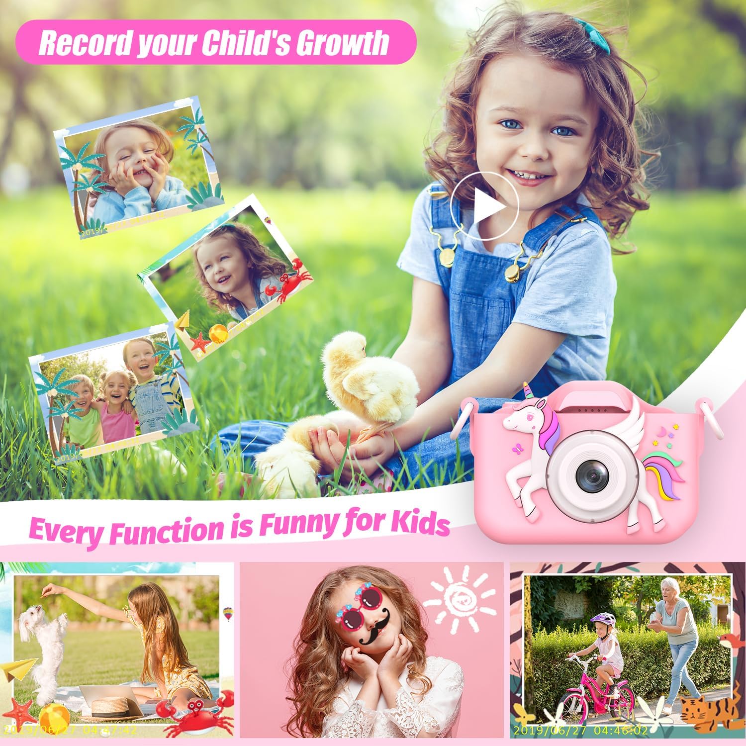 Thumbnail 2 de Upgrade Kids Camera for Girls & Boys (1080P HD Dual-Camera) — 32GB Kids Digital Video Camera for Ages 3–12