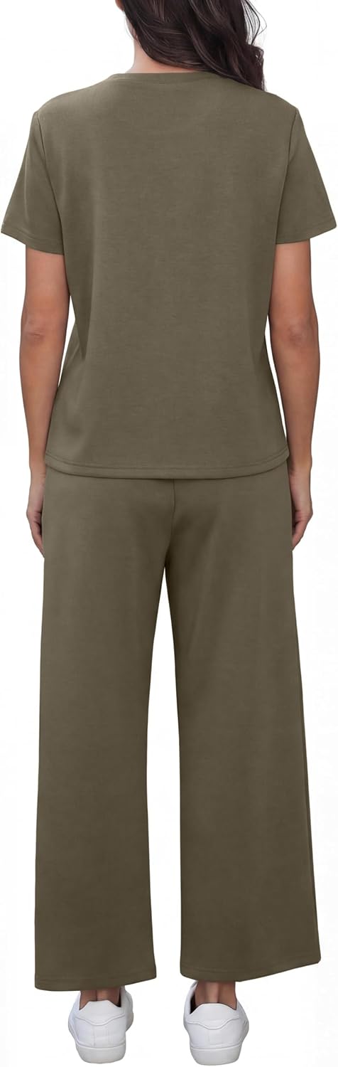Thumbnail 5 de GRECERELLE Airport Two Piece Travel Outfit Set for Women (summer short-sleeve tracksuit)