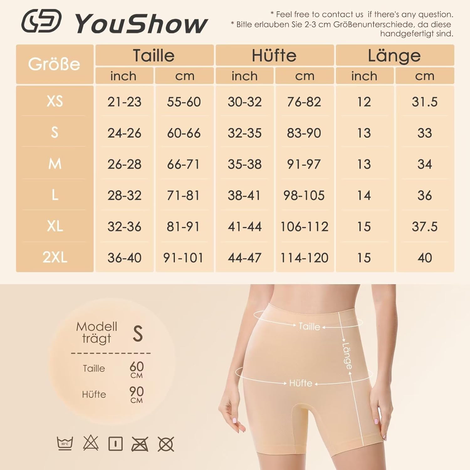 Detalle de YouShow pantaloncini sottogonna donna antistress/sfregamento senza cuciture (pacco da 3)