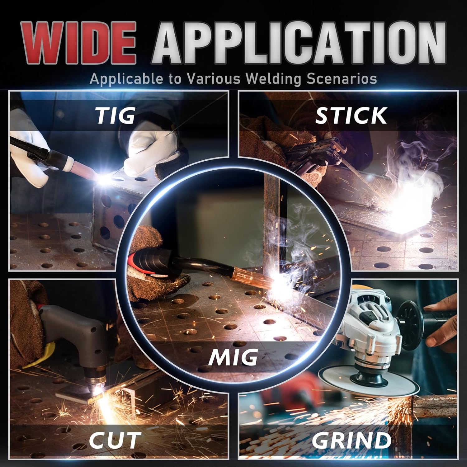 Thumbnail 3 de YESWELDER welding helmet 3.93x3.66 view 📷