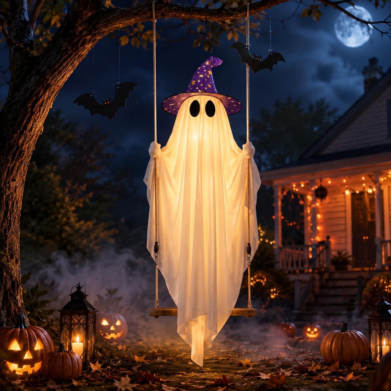 Detalle de Hanging Halloween Ghost Decor, 11-Foot