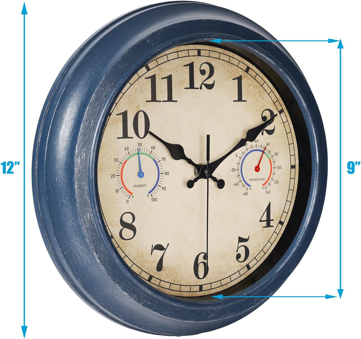 Detalle de Alarllok Outdoor Wall Clock, 12-Inch
