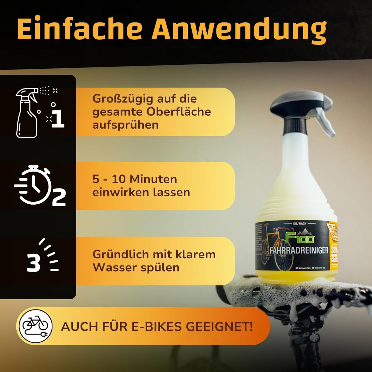 Thumbnail 3 de DR. WACK F100 Fahrradreiniger – 1 Liter Limited Edition (33% mehr Inhalt gratis)