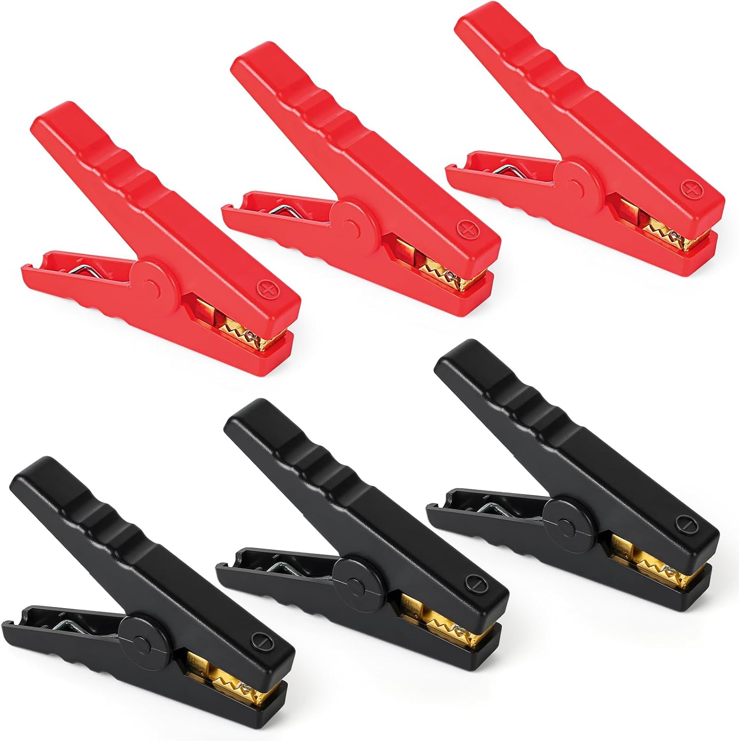 Thumbnail 6 de Nadisean 8Pcs 50A Jump Lead Clamps — Heavy Duty Copper Crocodile Clips (80mm, Red & Black)