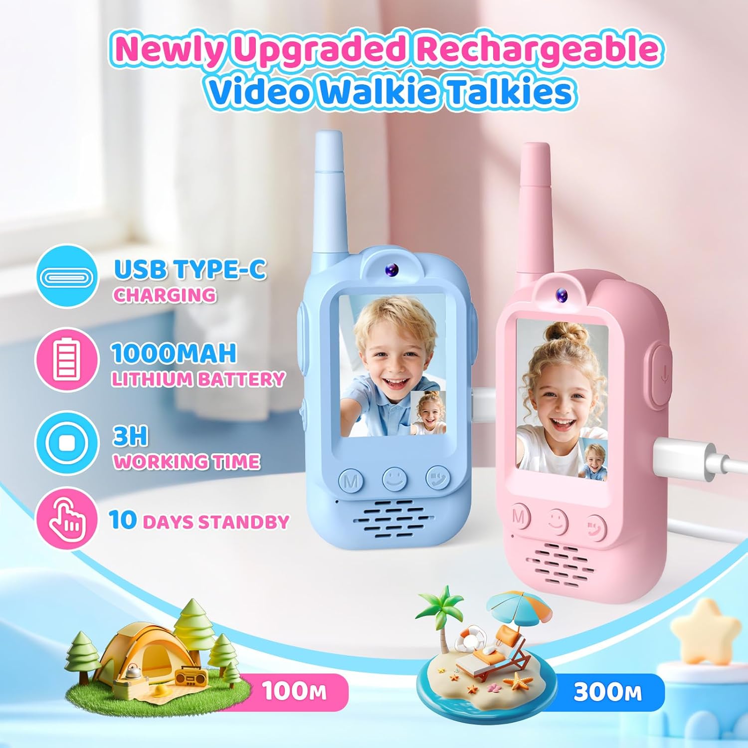 Thumbnail 1 de Video walkie talkies 4-12 for kids
