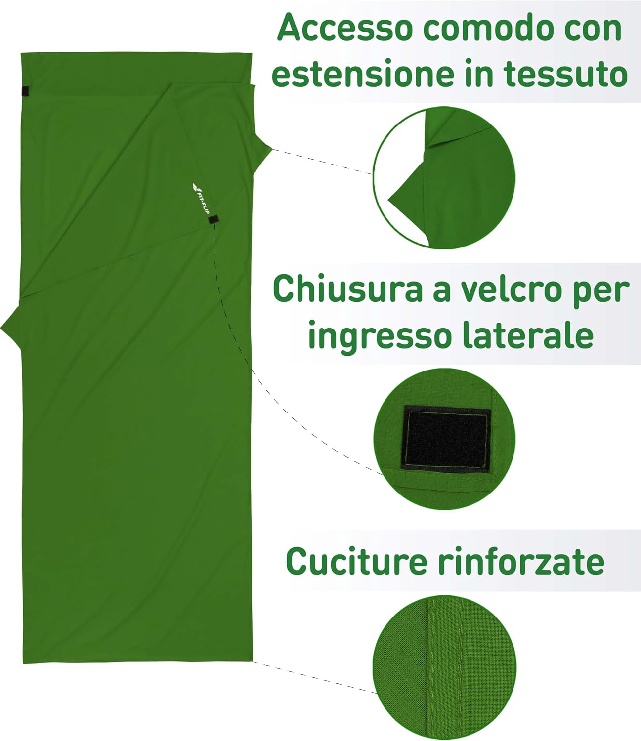 Thumbnail 2 de Fit-Flip Sacco Lenzuolo da Viaggio 220x90 cm