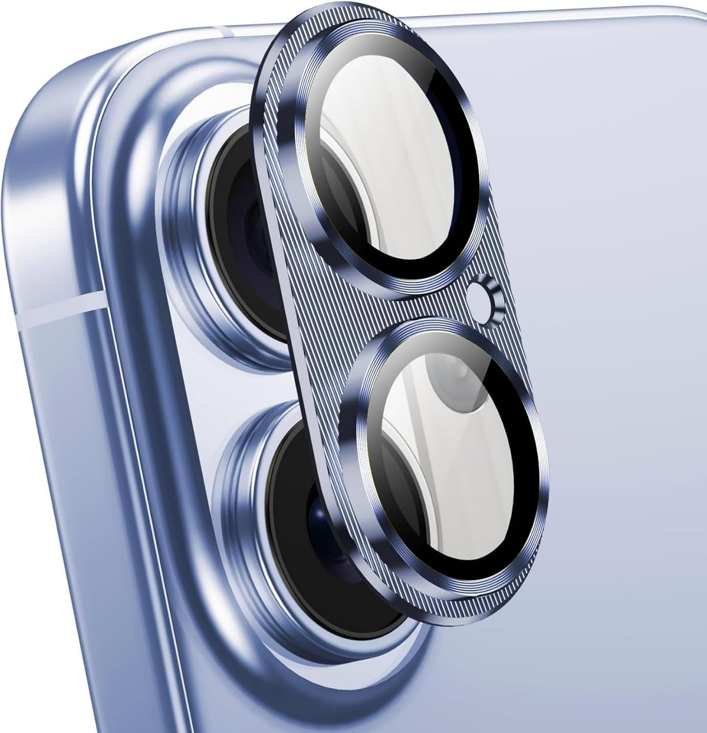 Leedia 2er Kameraschutz aus gehärtetem Glas für iPhone (mit Metallring & MagSafe-Adapter-Kontakt)