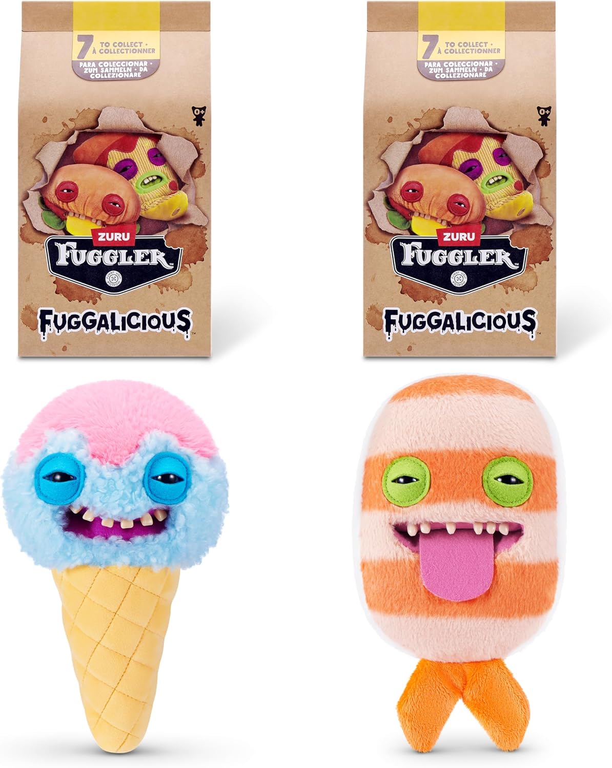 Detalle de Fuggler 157103 Cores Series 1 Fuggalicious Plus Plush Toys, 9-inch 2-Pack