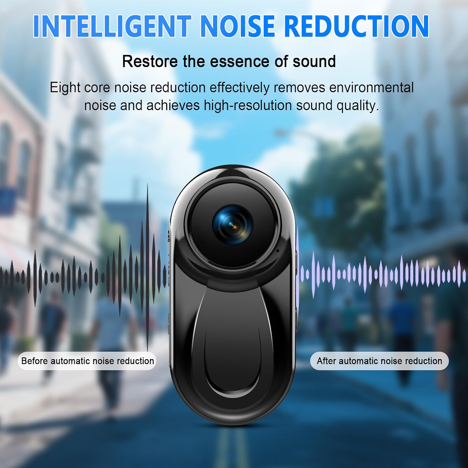 Thumbnail 5 de Thumb Action Camera 1080P 512GB mini body camera with magnetic 360° clip