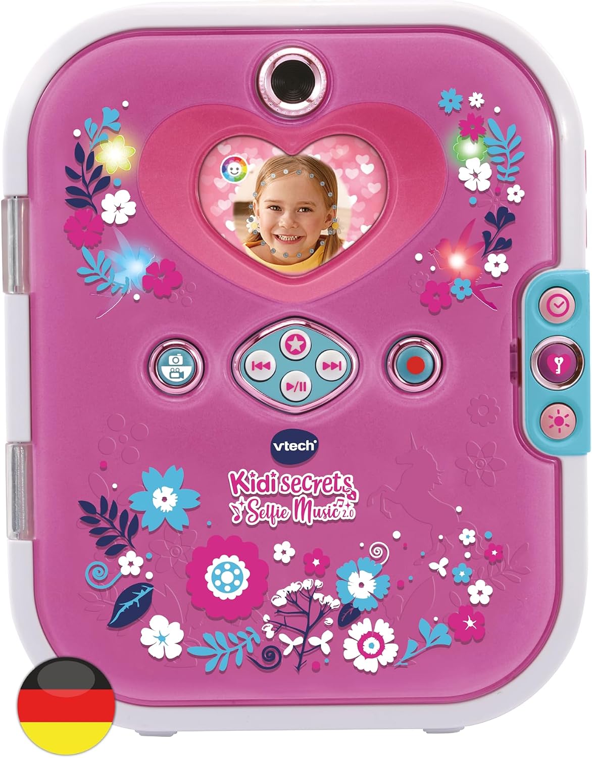 Detalle de VTech Kidisecrets Selfie Music 2.0 – Kindertagebuch mit 2 Kameras