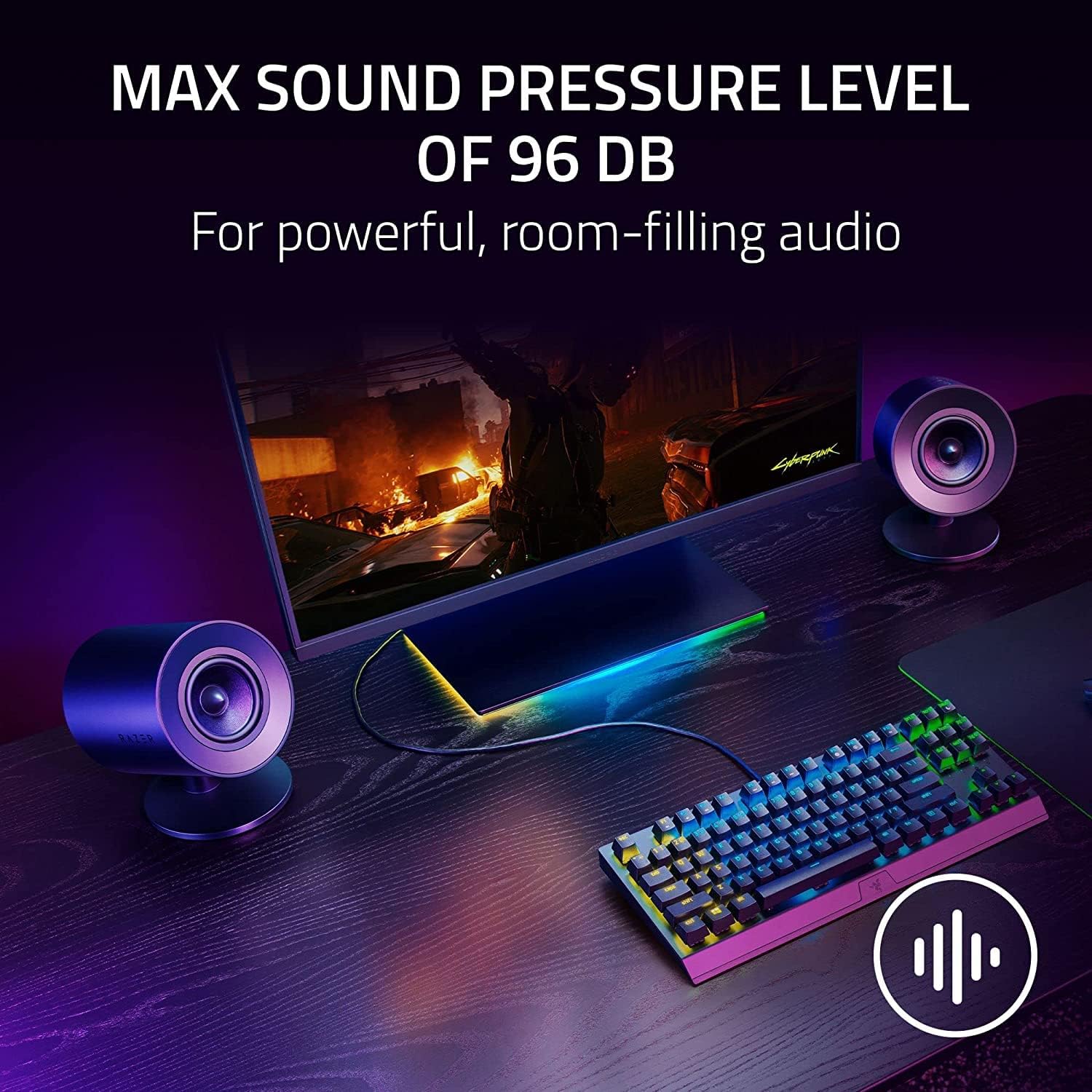 Thumbnail 4 de Razer Nommo V2 X Full-Range 2.0 PC Gaming Speakers (2 x 3” drivers, THX Spatial Audio) - Black