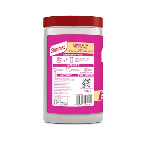 Detalle de SlimFast Powder Tin Raspberry and White Chocolate