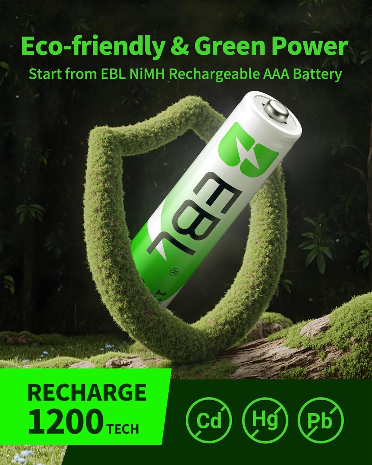 Thumbnail 4 de EBL 16 Pack 1100mAh AAA Ni-MH Rechargeable Batteries with Durable Storage Case