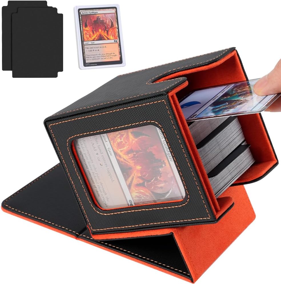 Aolso Deck Box Magnetic Flip – Scatola porta carte da collezione con capacità 100 carte