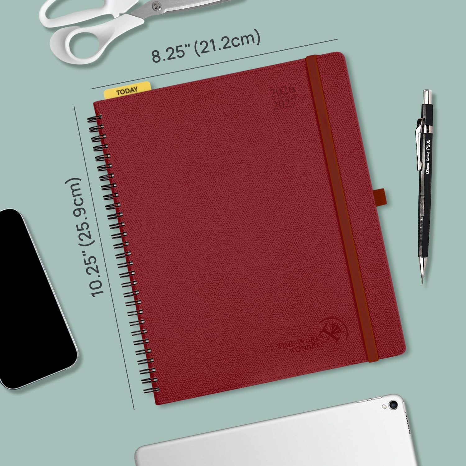 Detalle 2 de POPRUN Weekly Planner 2026-2027, 8.5" x 10.5", Hourly Layout, Lavender