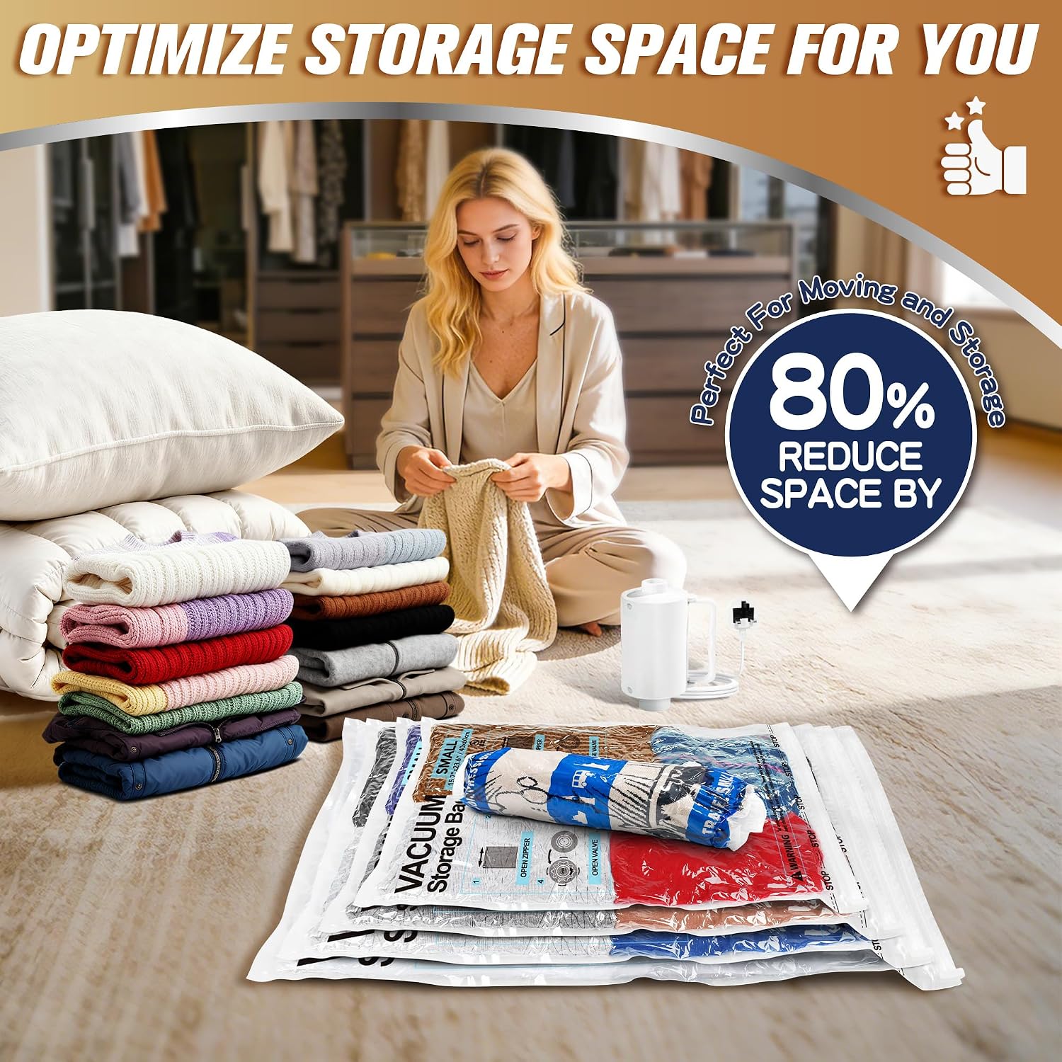 Detalle de Storage Master Space Saver Bags 80% space
