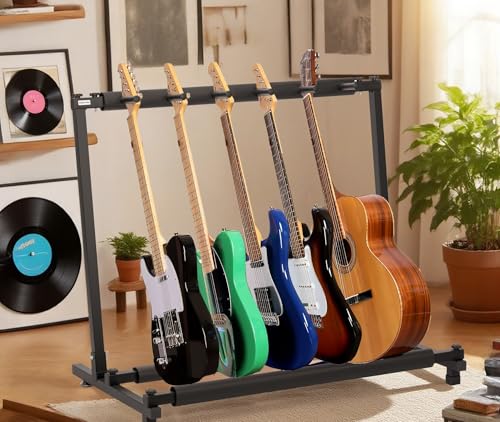 Thumbnail 7 de Soporte Guitarra de suelo para 5 instrumentos | Rack plegable universal de T-LOVENDO.ES
