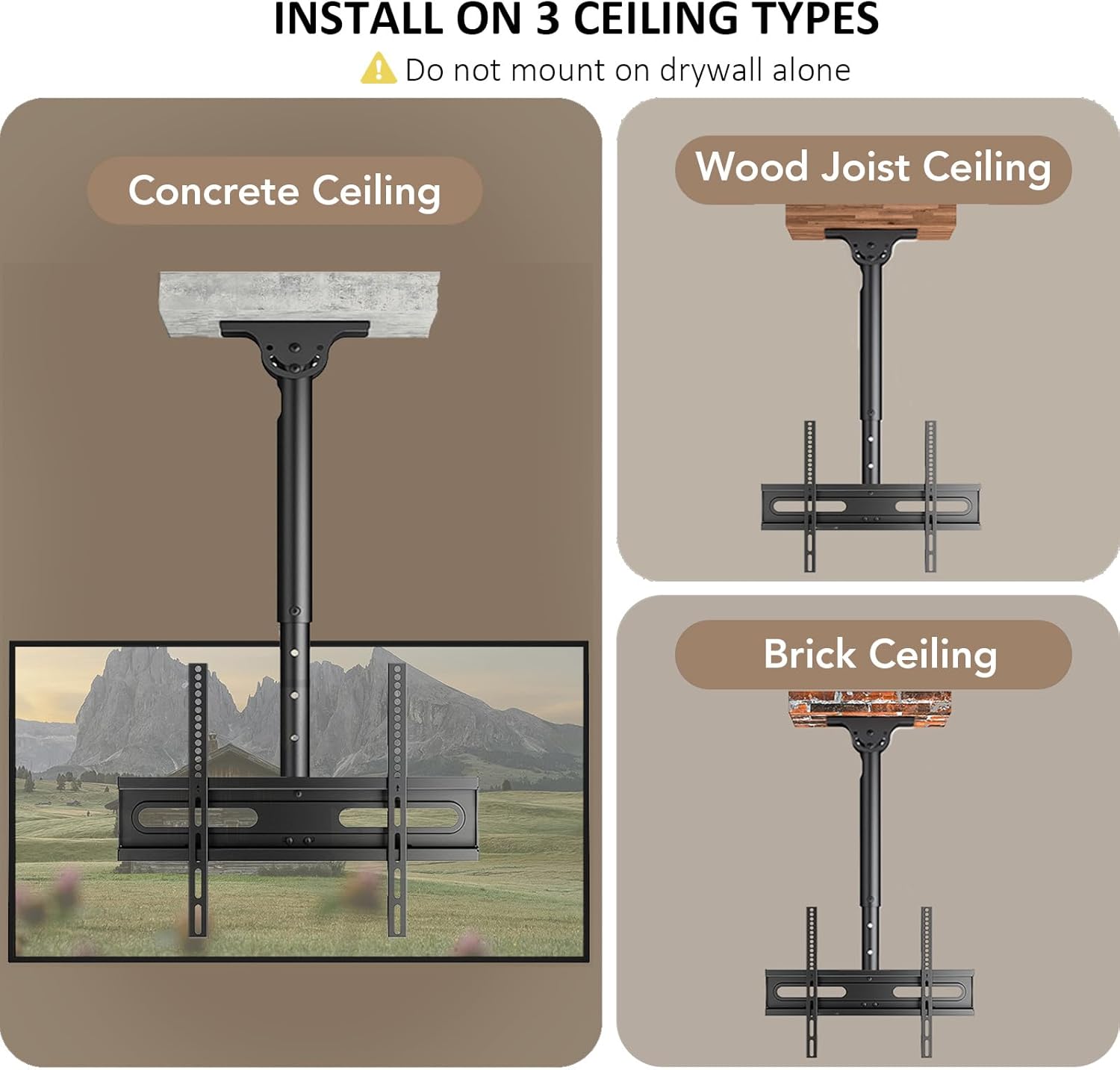 Thumbnail 5 de AX WABER AX11TB01 ceiling TV mount 110lbs