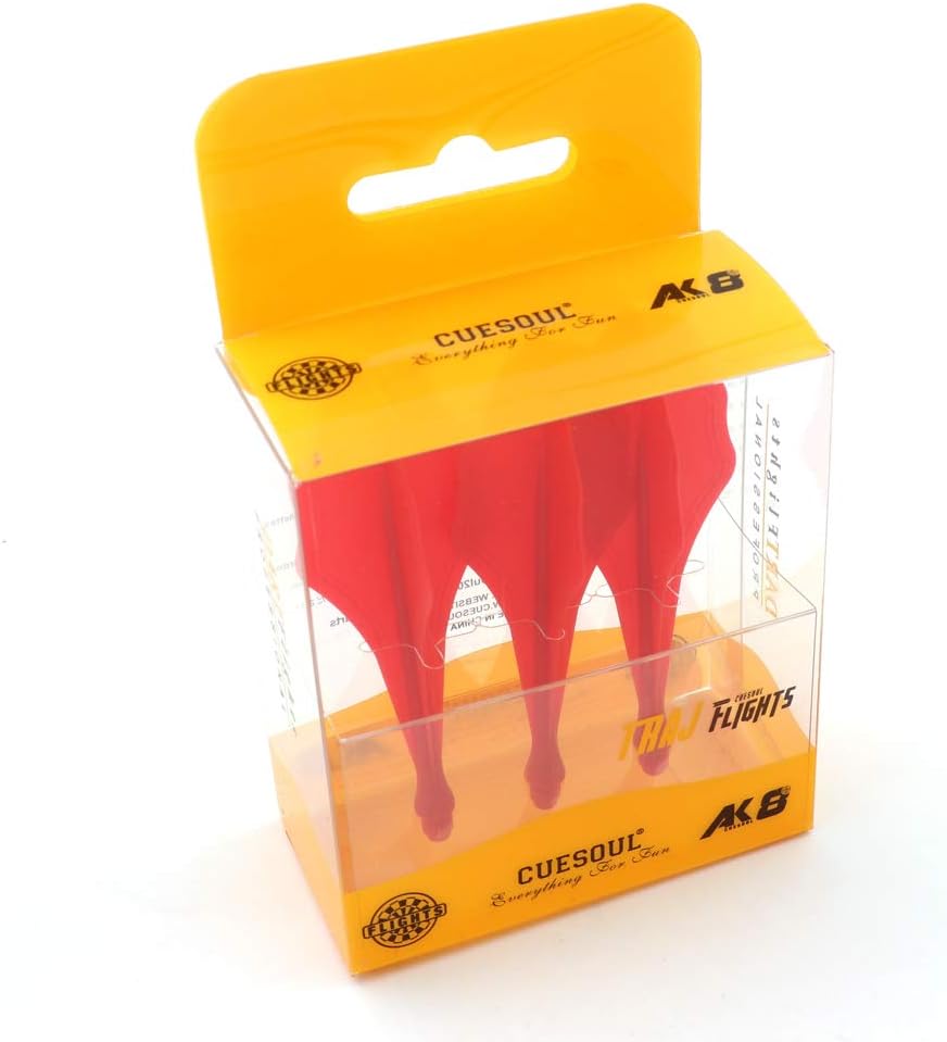 CUESOUL TRAJ AK8 – lot de 3 vols de fléchettes intégrés (rouge), conception renforcée