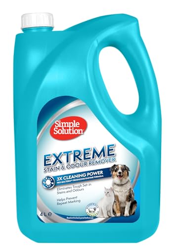 Simple Solution Eliminador Extremo de Manchas y Olores de Mascotas — Limpiador enzimático 4 L