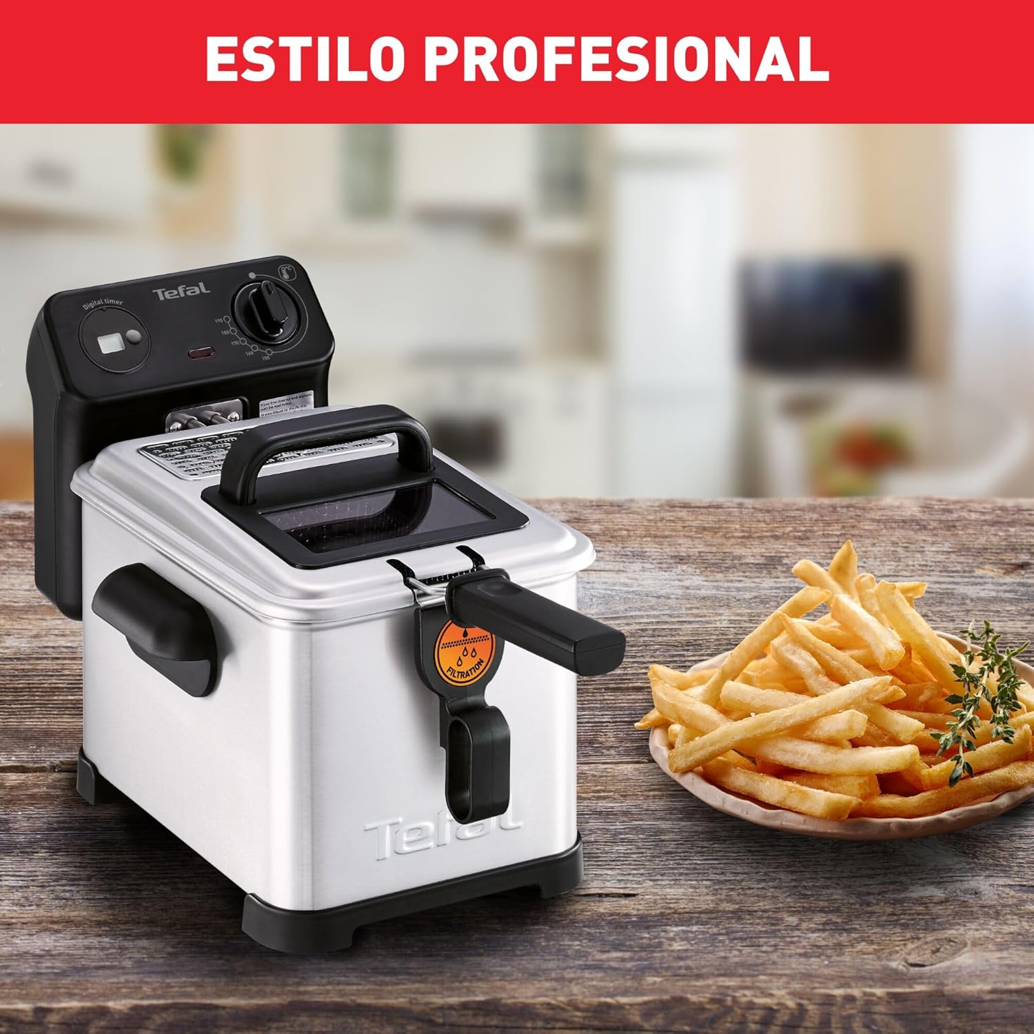 Detalle 2 de Tefal Freidora Pro Premium Eco 4L 🍟 Digital y Fácil de Limpiar