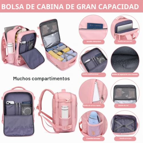 Thumbnail 3 de Mochila de Cabina LIGSAN 40x30x20 cm: 24L, 15.6" laptop, impermeable, para viajar ligero