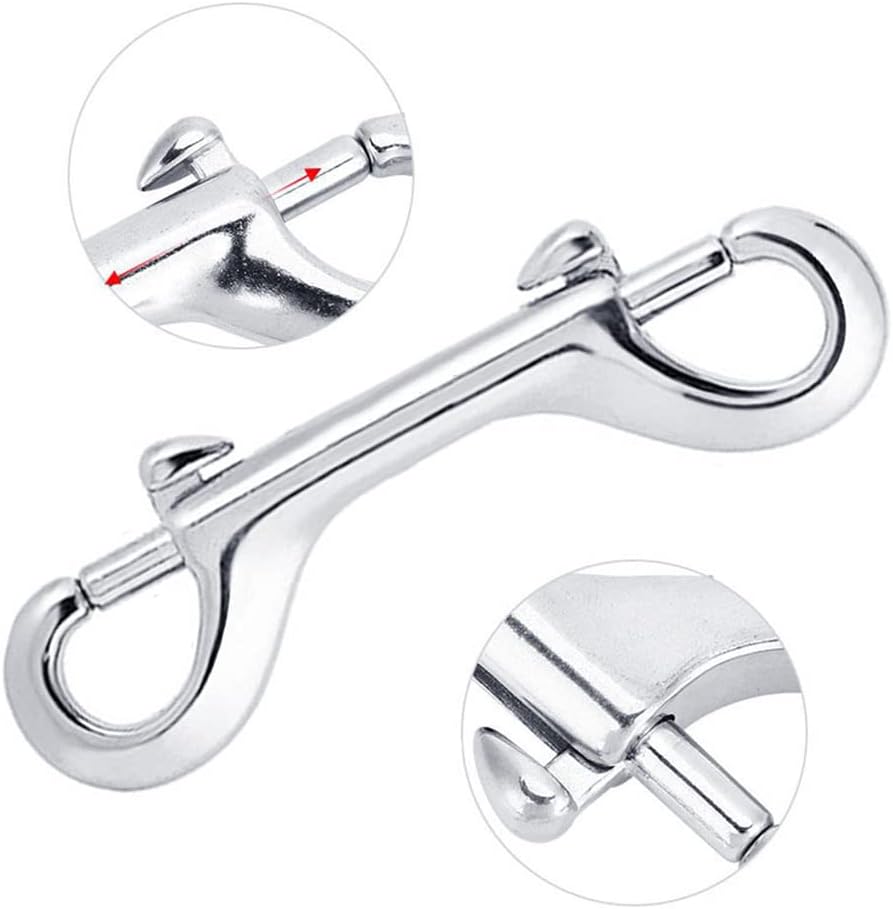 Thumbnail 2 de Bhogmeg 2-Pack Double-Ended Bolt Snap Hooks (Zinc Alloy) for Diving Clips, Leashes and Tack