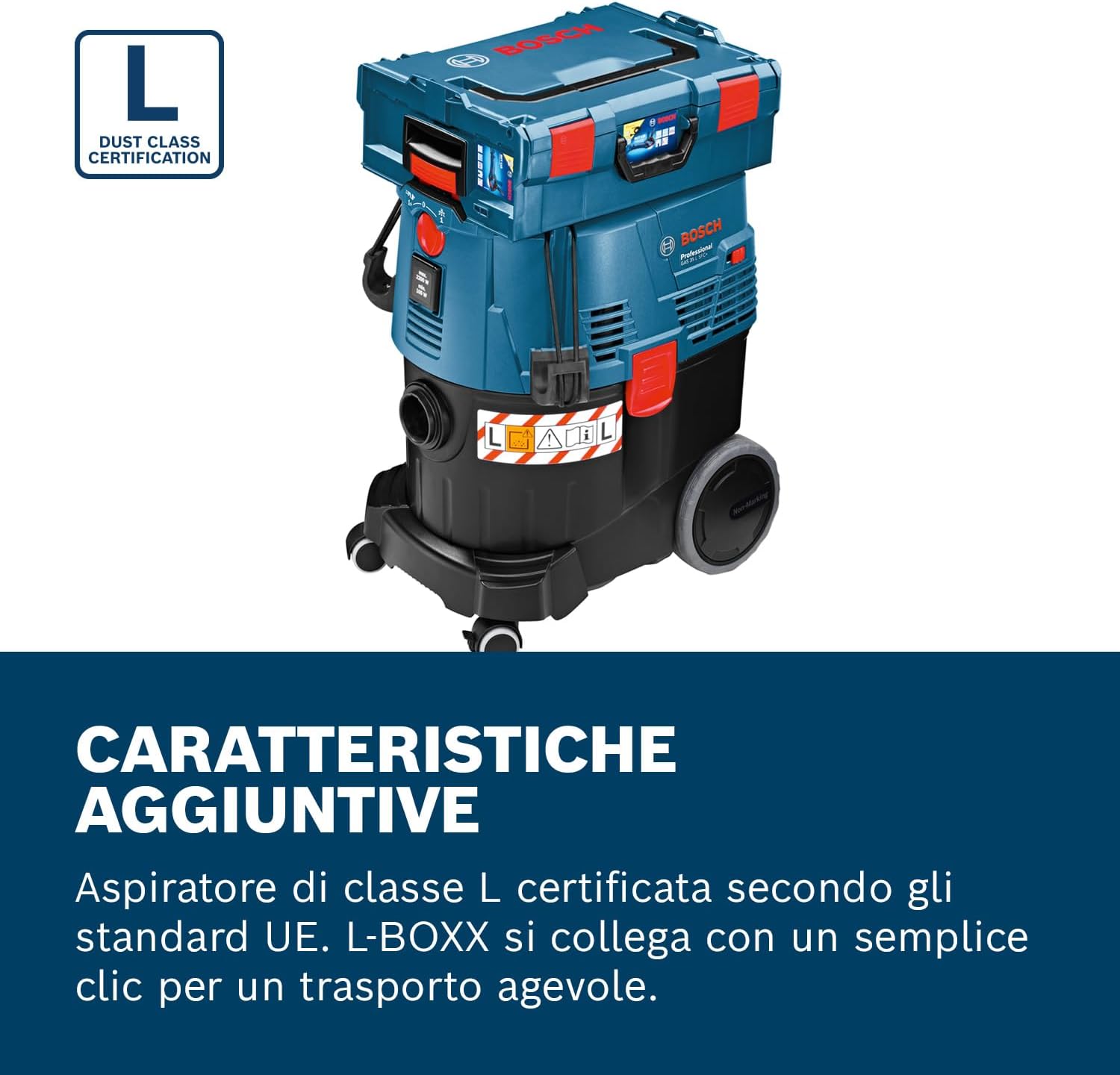 Thumbnail 3 de Bosch Professional GAS 35 L SFC+ aspiratore umido/secco 35 litri con pulizia filtro semiautomatica