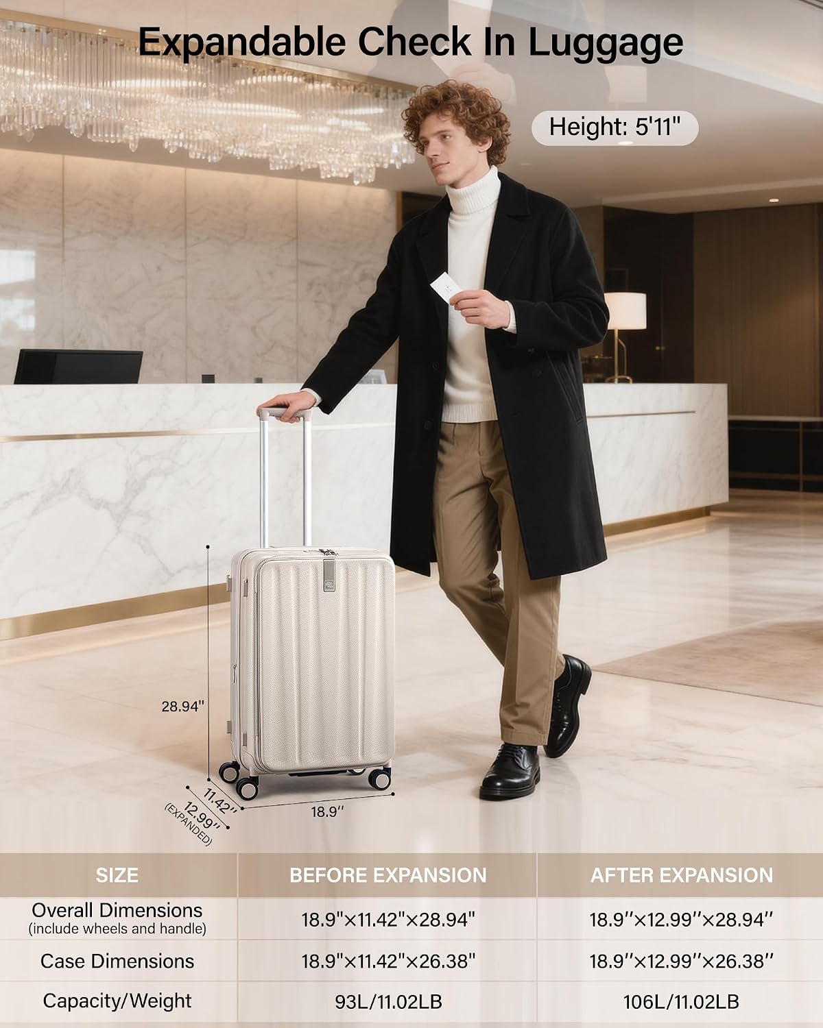 Thumbnail 1 de Hanke 26 Inch Expandable Top‑Opening Suitcase