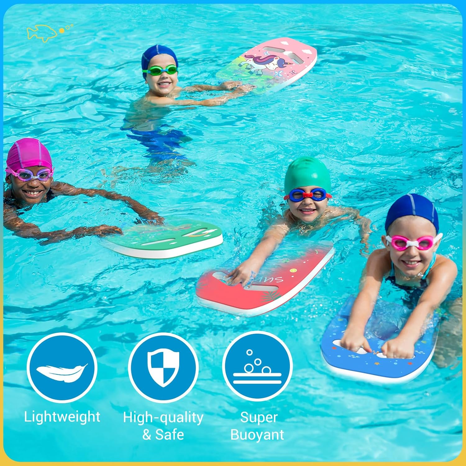 Thumbnail 5 de HeySplash Swimming Kickboard for Kids & Adults – buoyant swim training kick board with easy-grip design