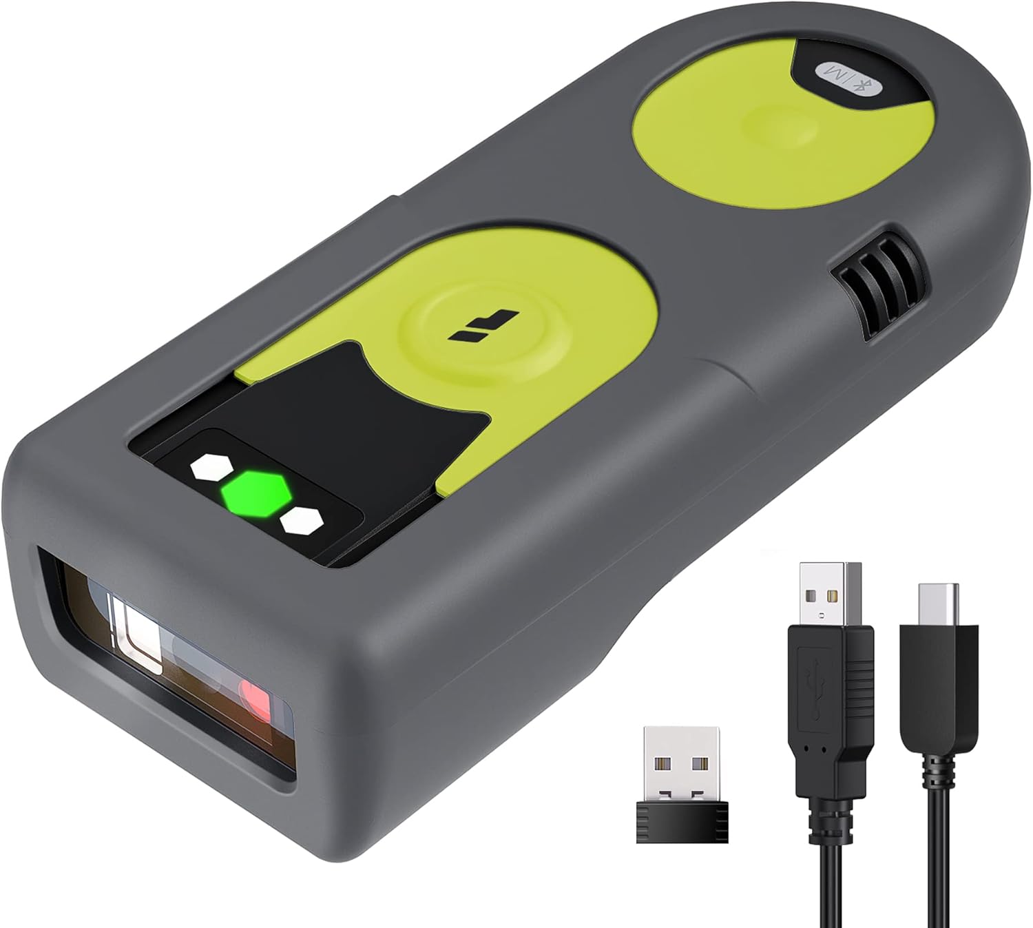 Detalle de Inateck BCST-42: Bluetooth 2D-Datenscanner mit 2,4 GHz USB-Adapter – zuverlässig von Bildschirmen lesen