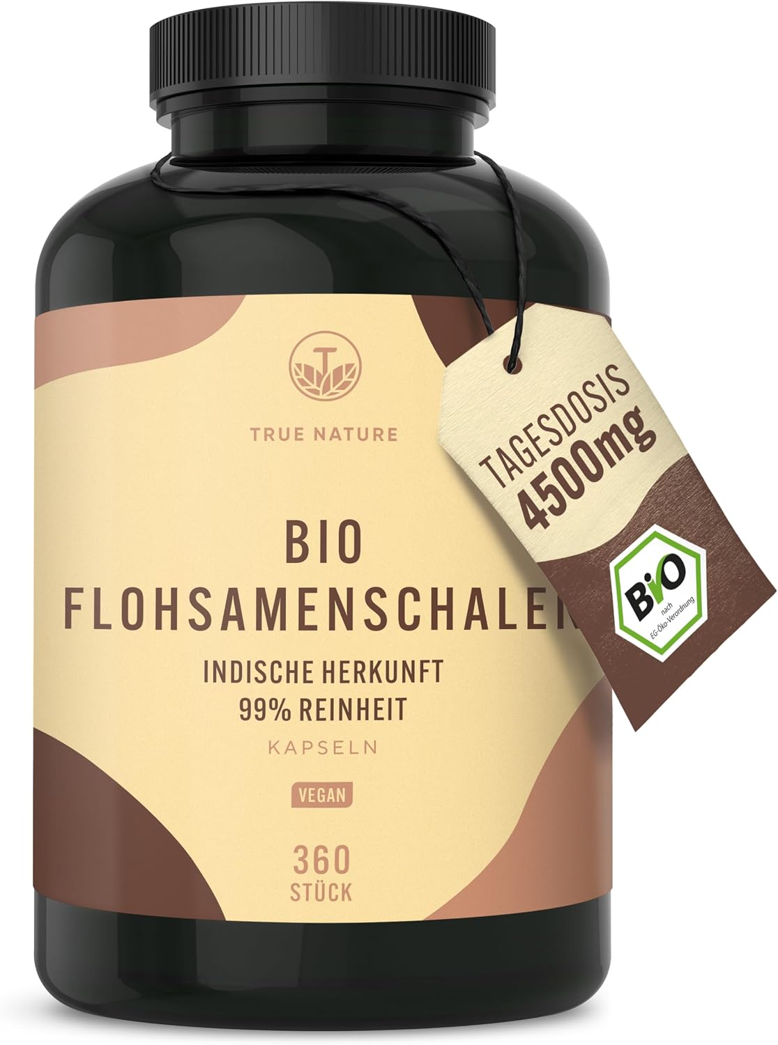 Detalle de TRUE NATURE Bio Flohsamenschalen 360 Kapseln