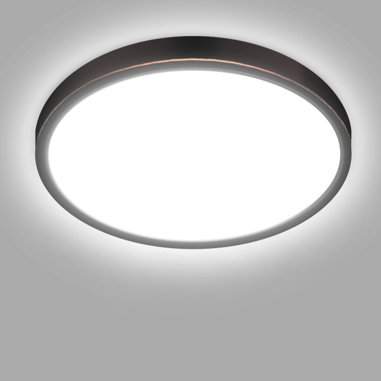 Detalle de hepside LED Ceiling Light with 3 Colour Temperatures (3000K/4000K/6500K) – IP54, Ø18cm, Oil Rubbed Bronze