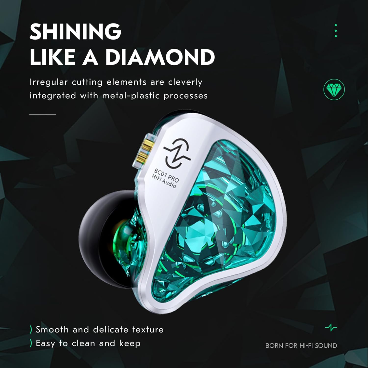 Thumbnail 1 de Yinyoo CCZ Harmony BC01 Pro wired in-ear earphones (hybrid driver IEM) — 3-frequency balanced sound