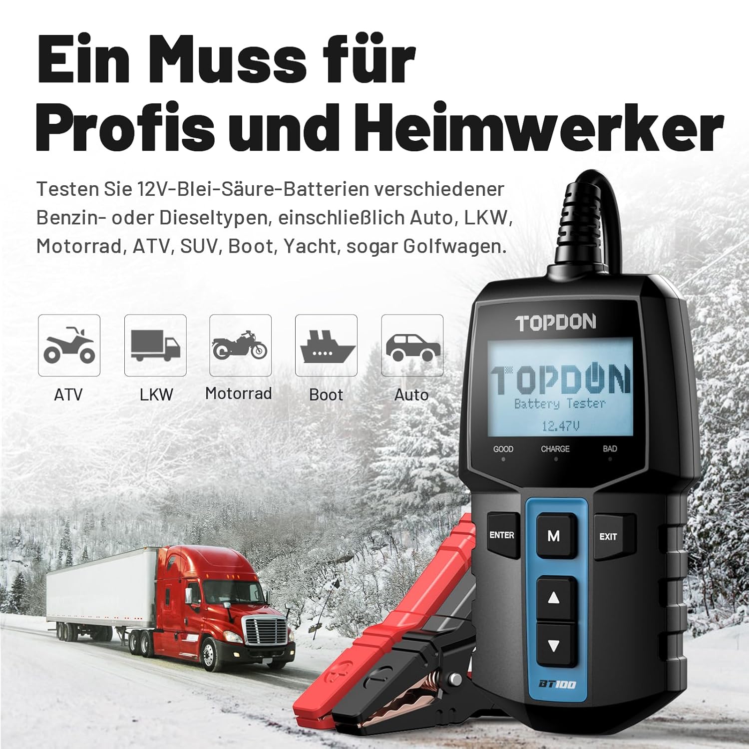 Thumbnail 5 de TOPDON BT100 Batterietester 12V, 100–2000 CCA