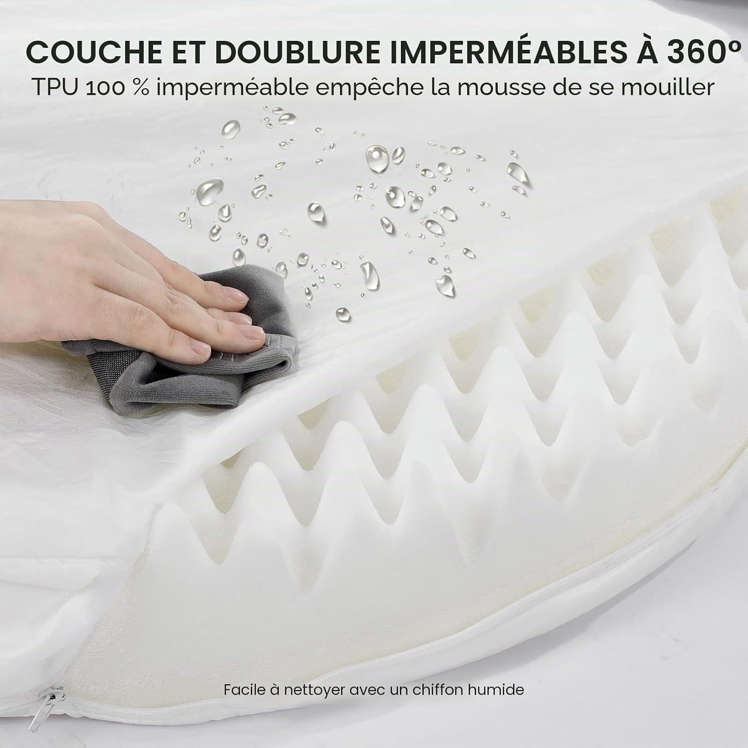 Thumbnail 6 de Gimars Lit Orthopédique pour Chiens Très Grands et Seniors – Épais 9,5 cm (L XL) avec Mousse Alvéolée et Housse Lavable