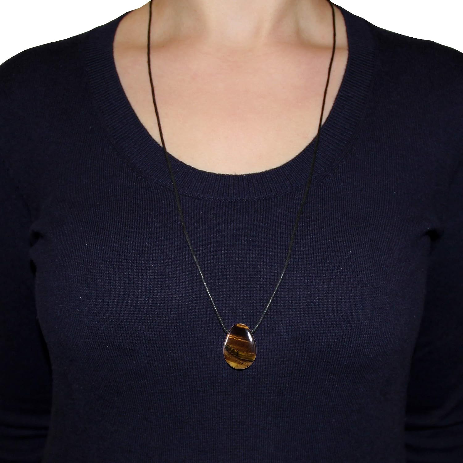 Detalle 2 de Morella Collar Mujer 80 cm con Colgante de Gema